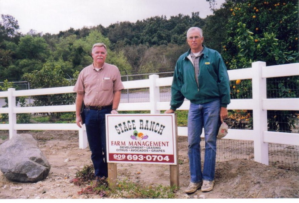 Mike and Gary with Stage Ranch sign